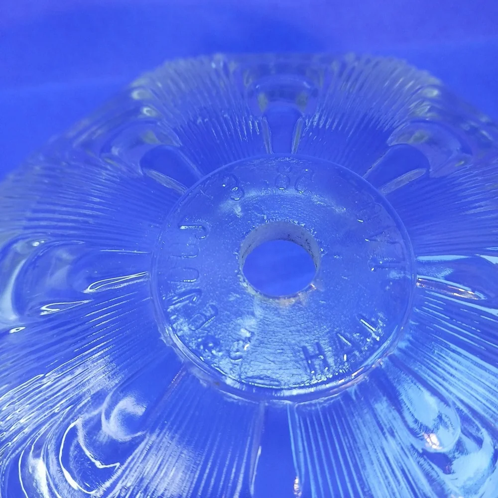 Vintage Art Deco Pressed Glass 9 Inch Ceiling Fixture Cover